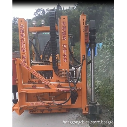 hydraulic guardrail post driver